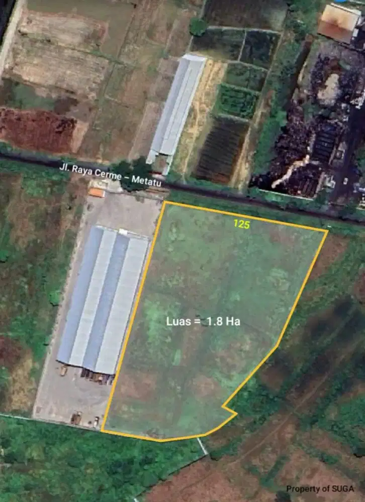 DIJUAL TANAH 1.8HA DI BYPASS KRIAN SIAP BANGUN