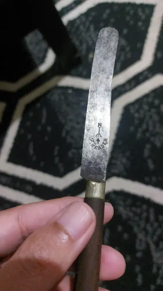 Pisau Herder cap Garpu lawas antik Solingen Germany