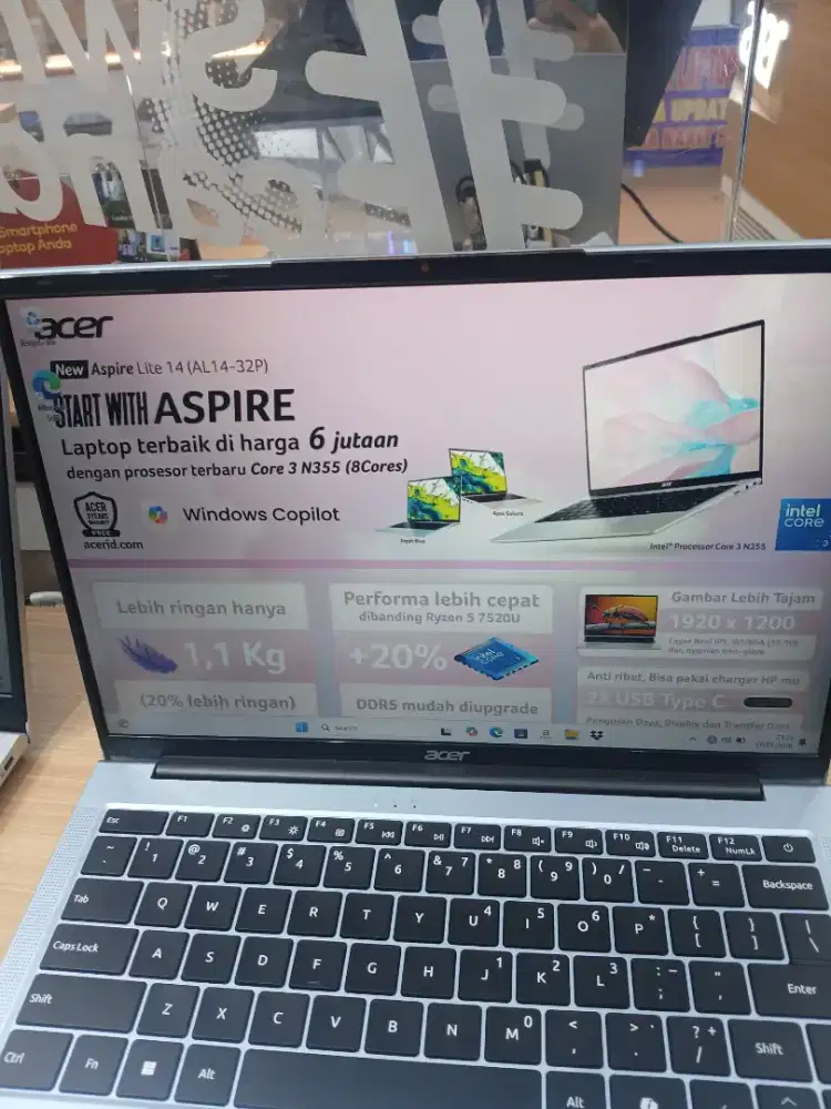 Promo cicilan laptop acer aspire lite 14 promo bunga 0%