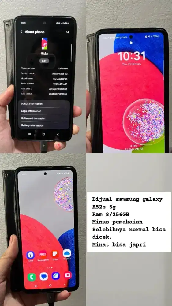 Jual BU SAMSUNG A52s 5G 8/256gb