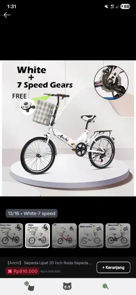 Sepeda Lipat 20 inch