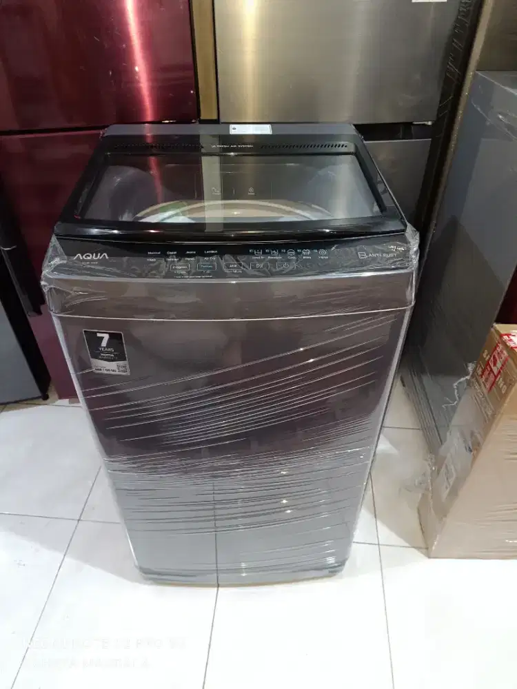 Aqua aqw-800f mesin cuci top loading 8 kg like new