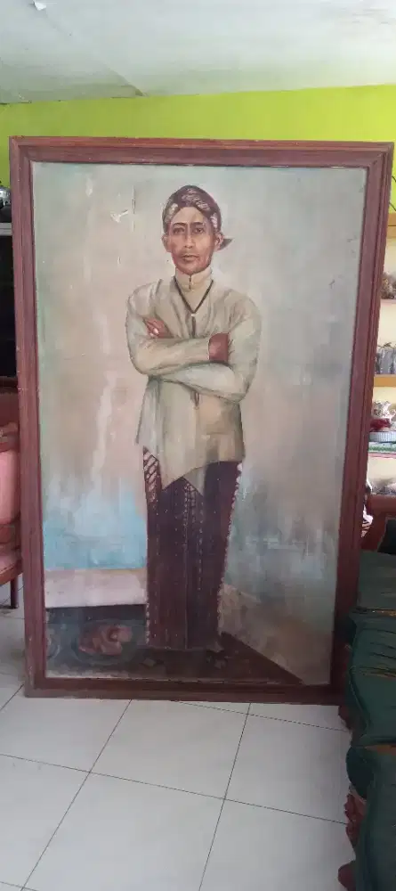 Lukisan siap pajang tokoh vintage nego cod rungkut ganku