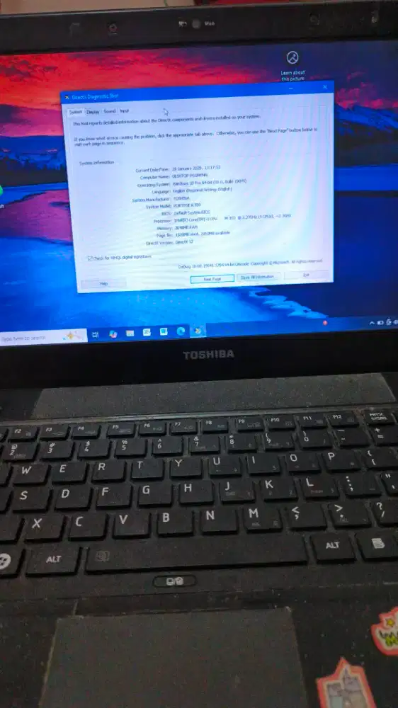 laptop Toshiba portege r 700