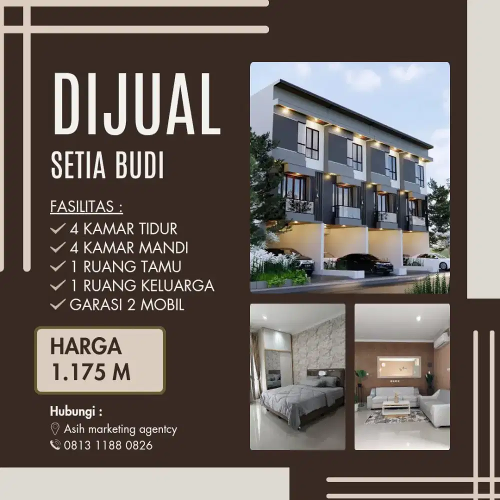 Di jual Rumah Mewah 2 lantai bergaya modern setia Budi JakartaSelatan