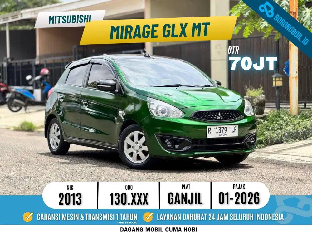 Mitsubishi Mirage Type GLX 2013 M/T Hijau Metalik