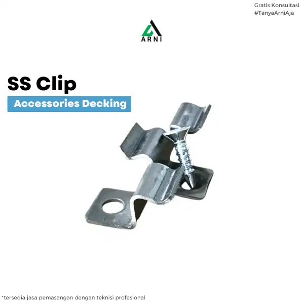 Pengunci Decking Stainless Steel Anti Karat untuk WPC Deck