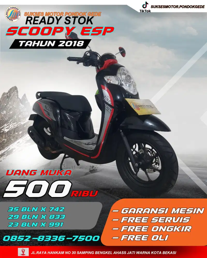 DP MULAI 500 RIBU ANGSURAN RINGAN HONDA SCOOPY ESP TAHUN 2018