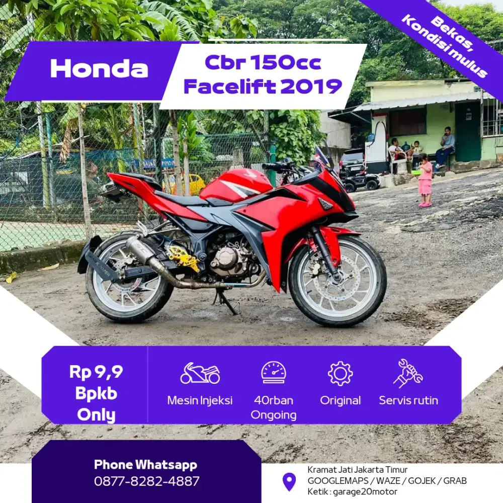 Honda CBR 150cc Facelift Modif STNK Hilang Tahun 2019