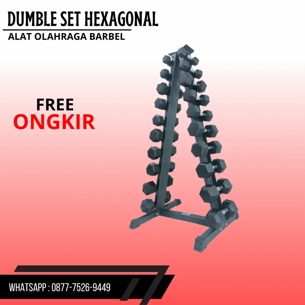 Alat Olahraga Beban Barbel Set Dumbel Set Hexagonal TL055 Total Fitnes