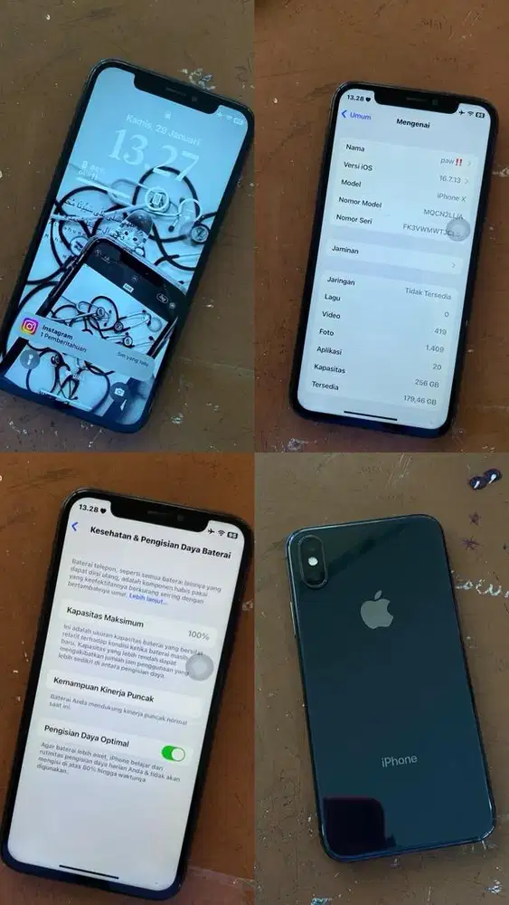 Ip x 256gb sinyal aman BU