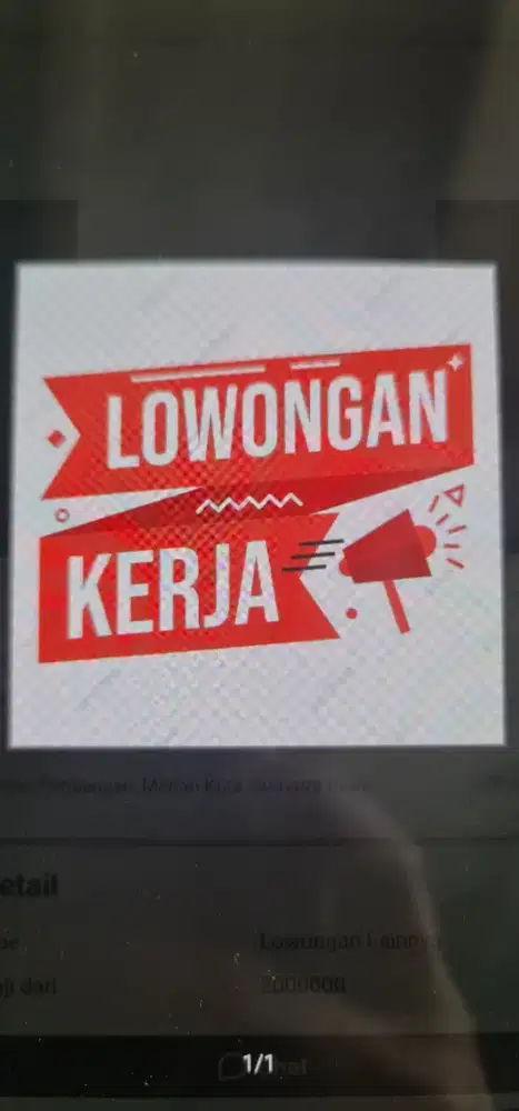 Dibutuhkan karyawan laki laki
