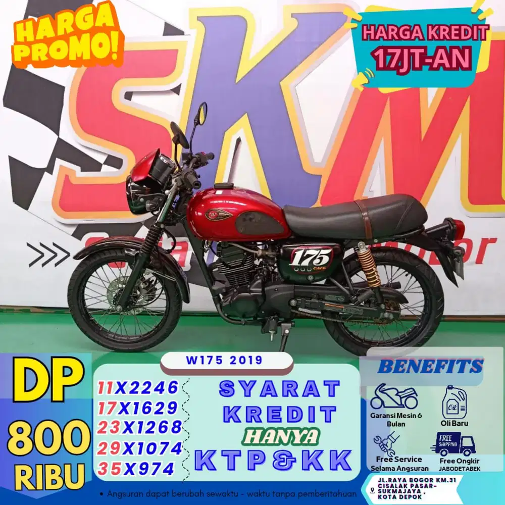 Ready stok Kawasaki W175 cafe th 2019 cash/credit