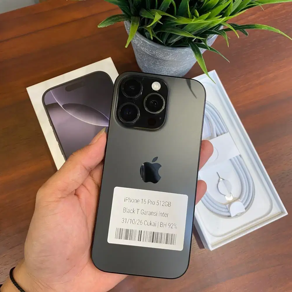 iPhone 16 Pro 512GB Black Titanium Inter Beacukai