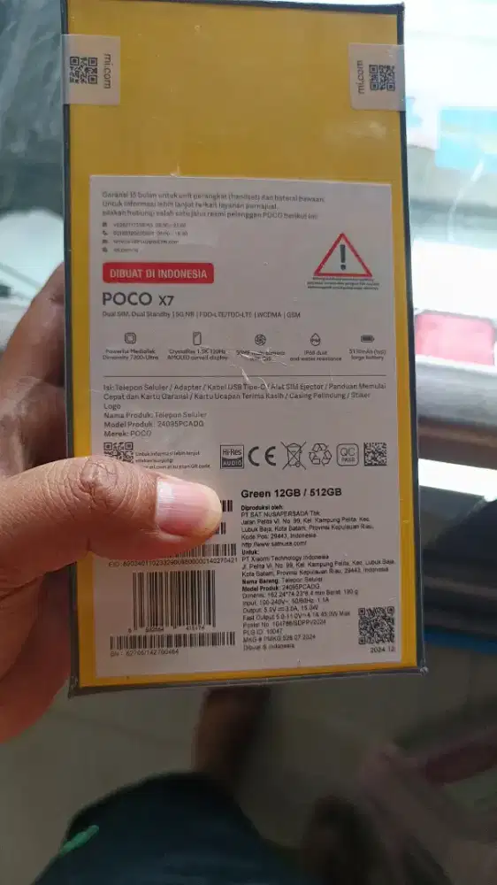 Poco x7 5G 12/512 segel