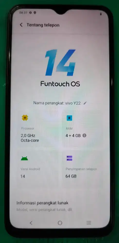 Vivo Y22 4+4/64Gb HP ONLY