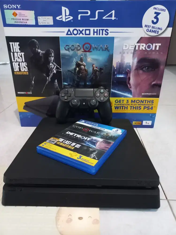 PS 4 SLIM RESMI INDONESIA 1 TB BUKAN 500GB
