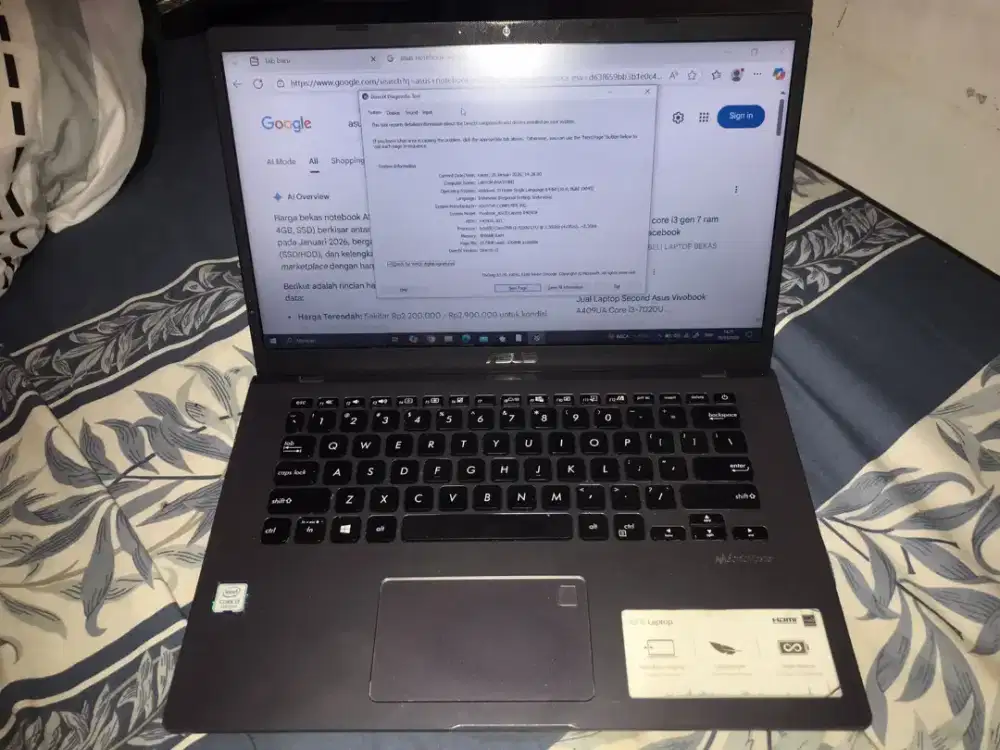 Laptop notebook Asus X409UA (bekas)