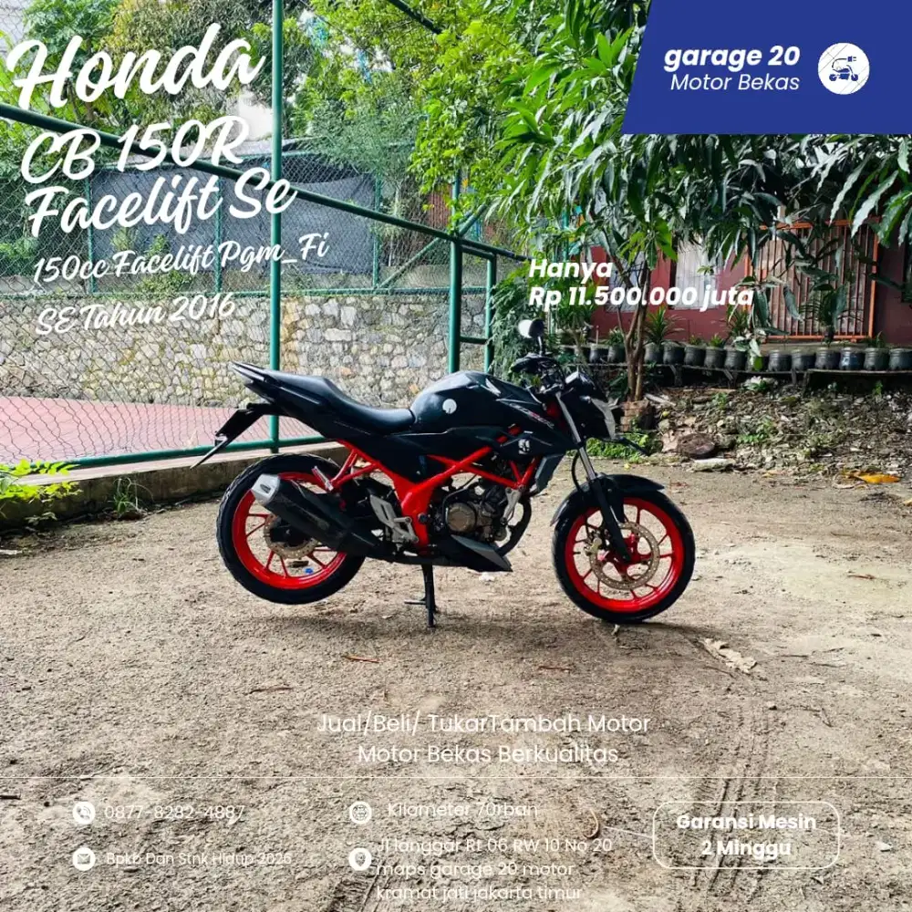 Honda Cb 150R Facelift Pgm_Fi SE Rangka merah Tahun 2016