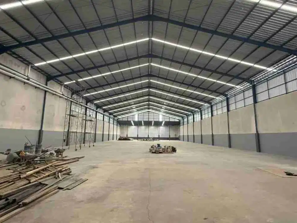 gudang baru gres disewakan atau dijual HGB di kawasan industri candi