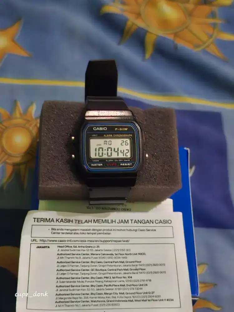 Casio F-91W lengkap normal
