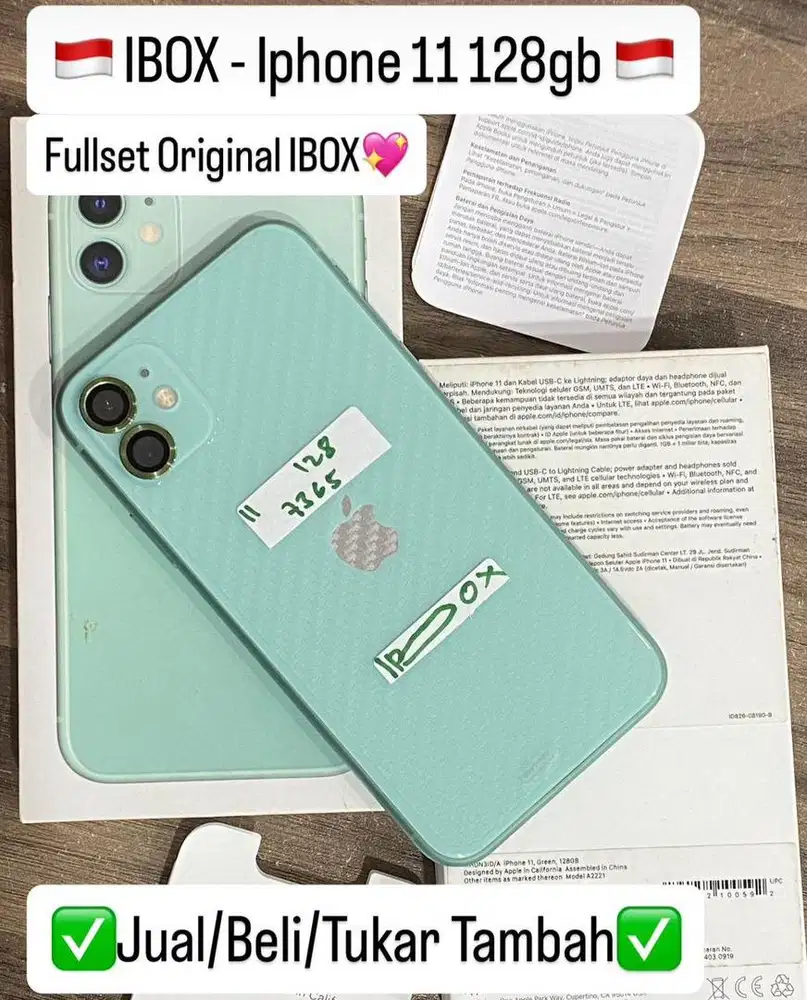 Iphone 11 128 Gb Green Resmi ibox fullset original