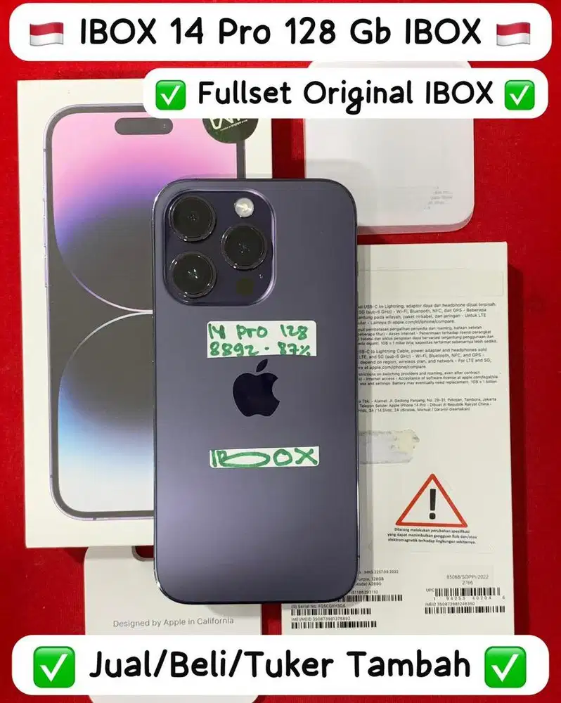 Iphone 14 Pro 128 Gb Deep purple ibox fullset original