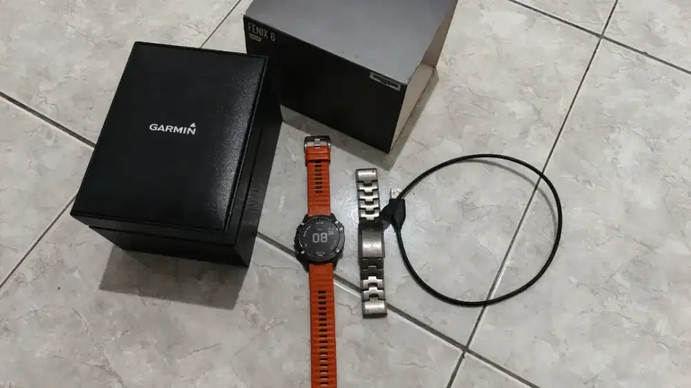 garmin fenix 6 sapphire free strap titanium