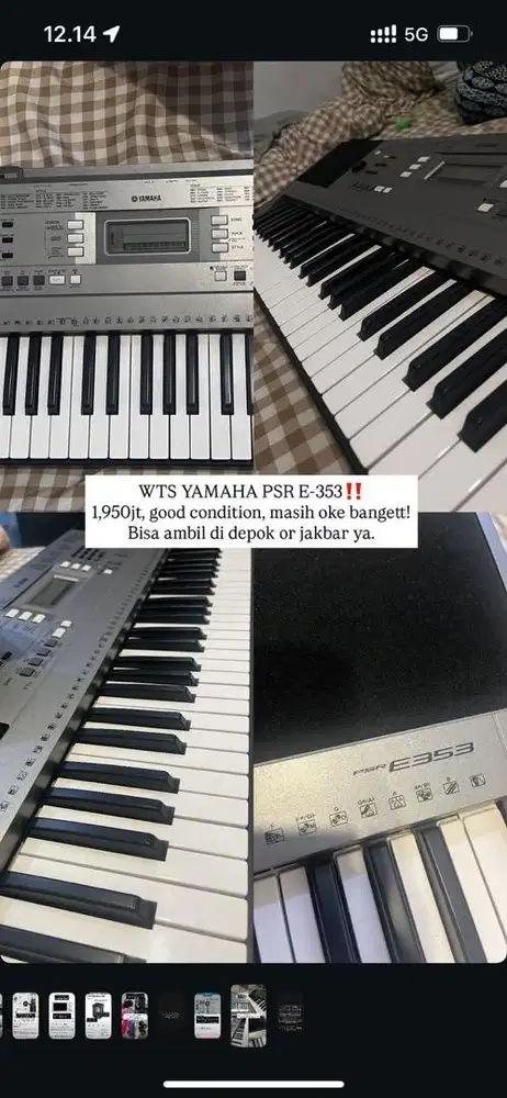 Keyboard yamaha psr e353