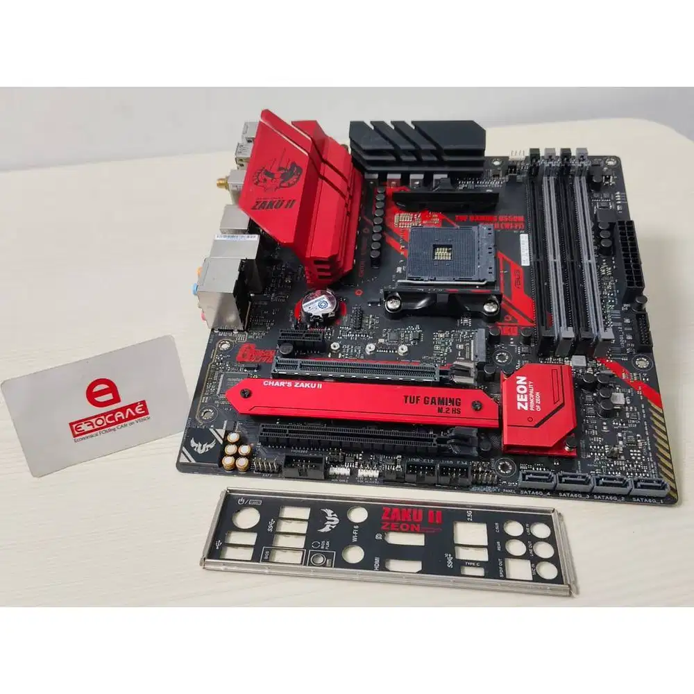 Mobo AMD B550 AM4 ASUS TUF Gaming Wi-Fi ZAKU II B550M support Ryzen 50