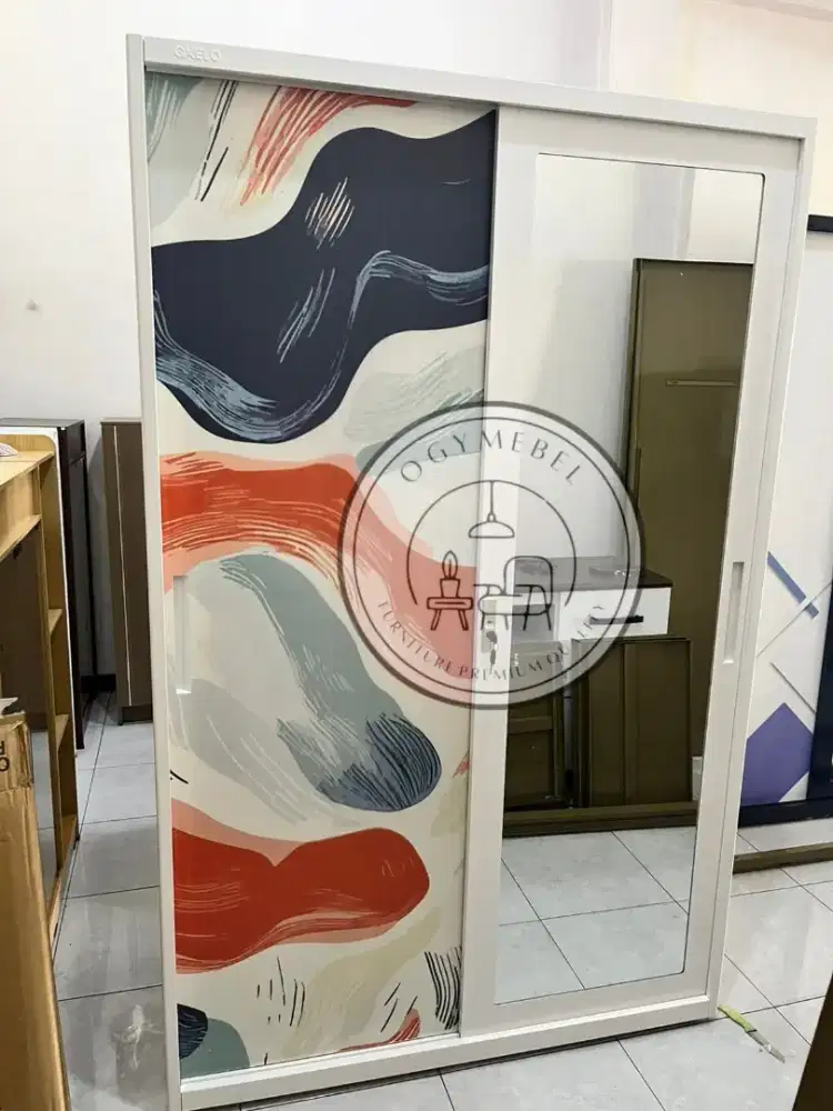 READY LEMARI BESI 2 PINTU UK 120 SLIDING TERMURAH