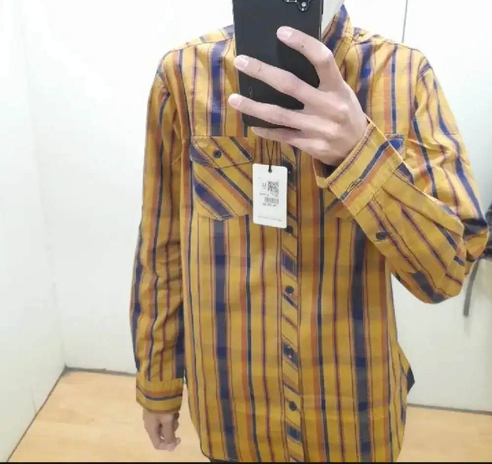 Kemeja Salur Mustard | Osella Original