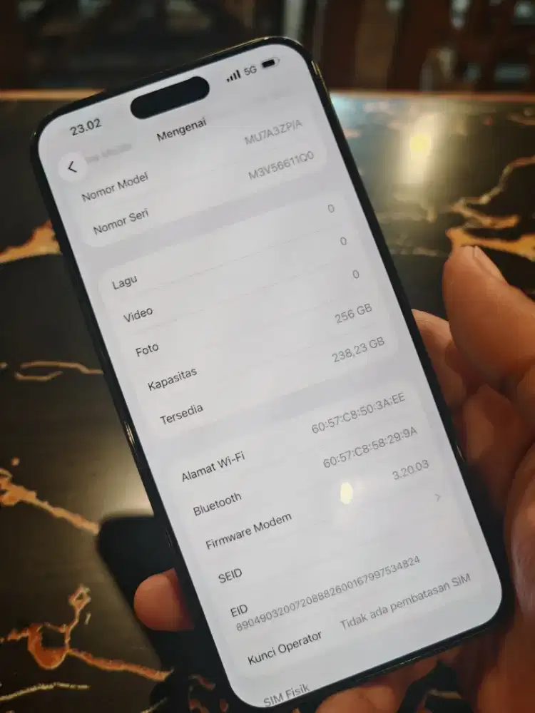 Iphone 15 Pro Max 256Gb Ex Inter ZP/A All GSM bisa TT