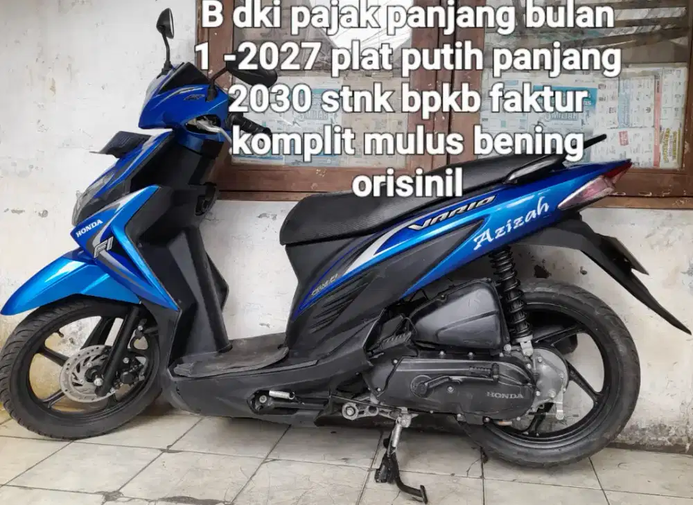 Honda vario 110 LED 2015 CBS combi break cw asli biru  B dki pjk pnjg