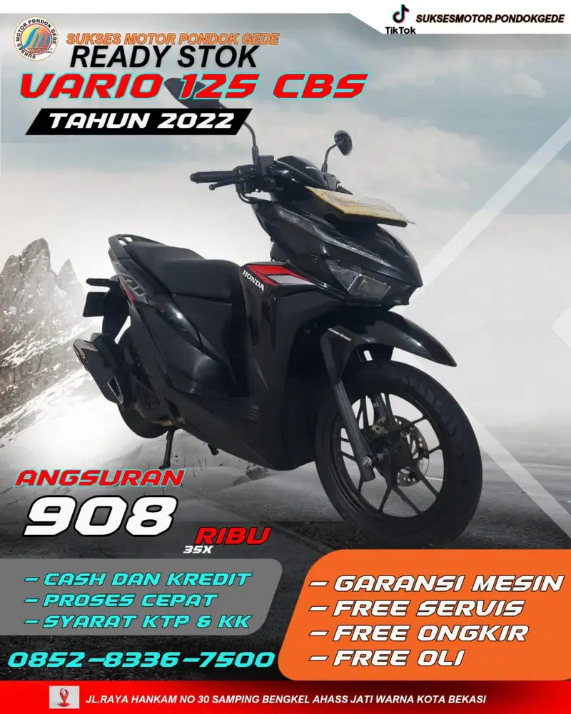 DP MURAH 700 RIBU HO DA VARIO 125 CBS TAHUN 2022 ANGSURAN TERJANGKAU
