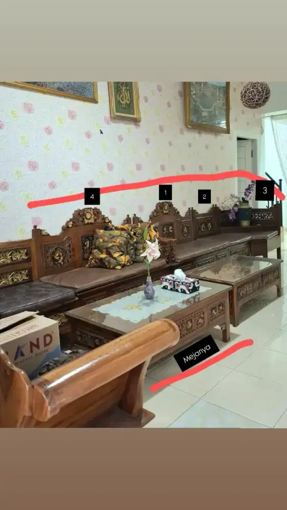 KURSI SUDUT JATI LIKE NEW