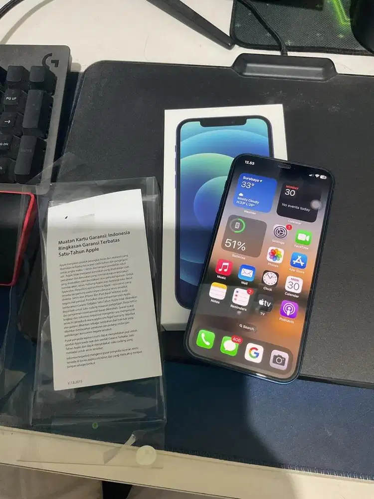 iPhone 12 ibox 64gb fullset mulus