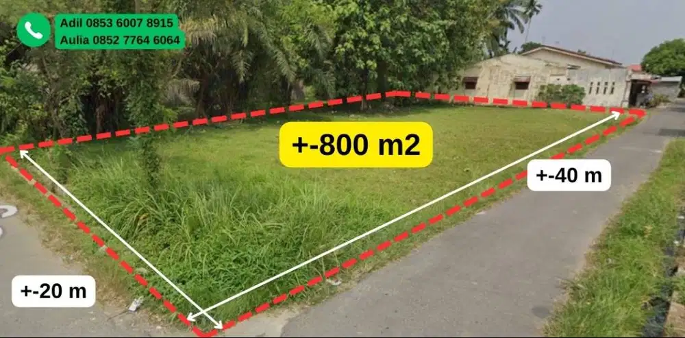 Jual Tanah SHM 800 m² Hook – Binjai Barat