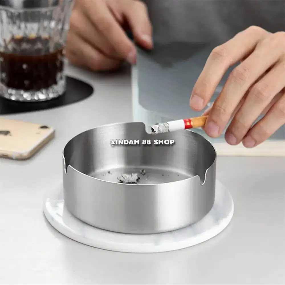 Asbak Bulat Stainless / Asbak Murah / Asbak Cafe
