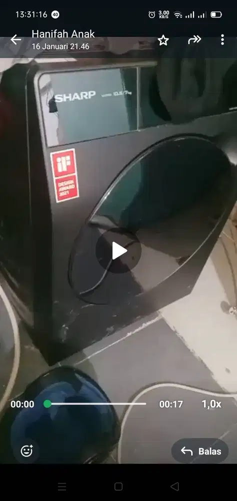 Mesin cuci kering Sharp kapasitas 10kg