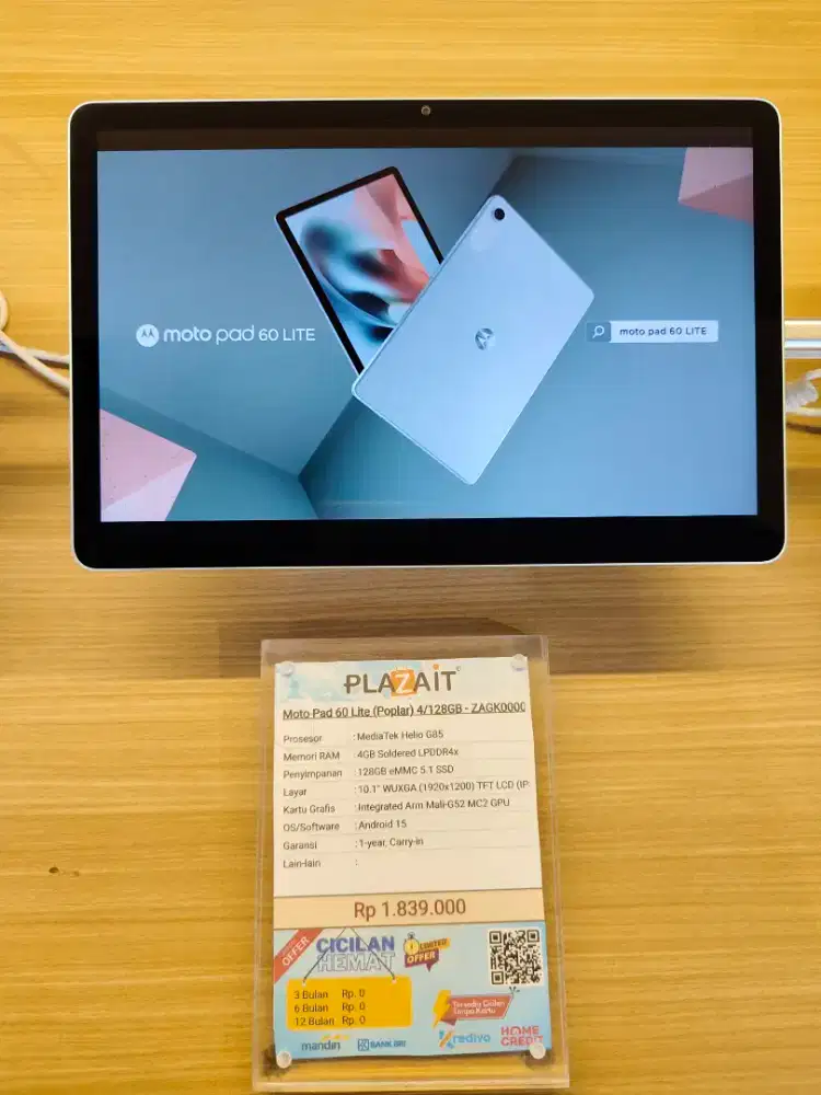 Moto Pad 60 Lite (Poplar) 4/128GB - Garansi Resmi