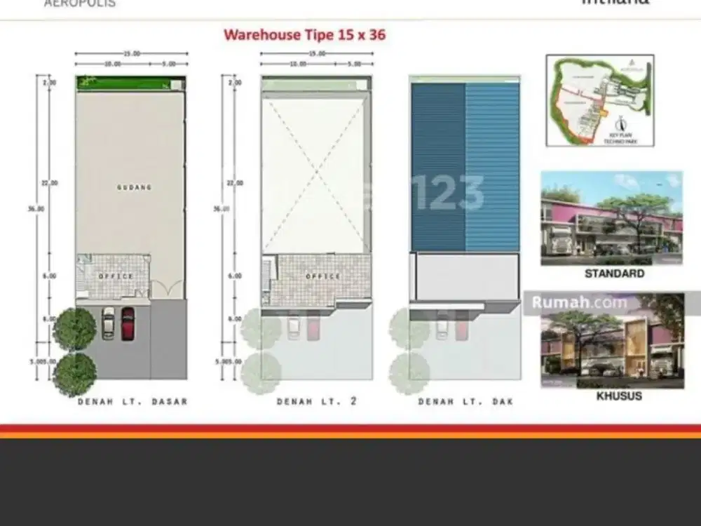 Dijual Gudang Aeropolis Neglasari Tangerang Lt.15xm2 Ada Office