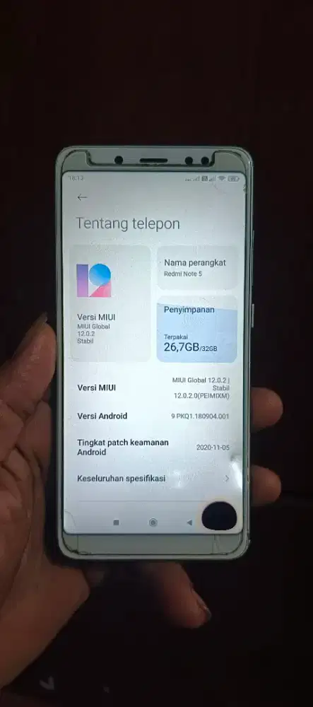 Redmi note 5 Ram 3/32gb Normal