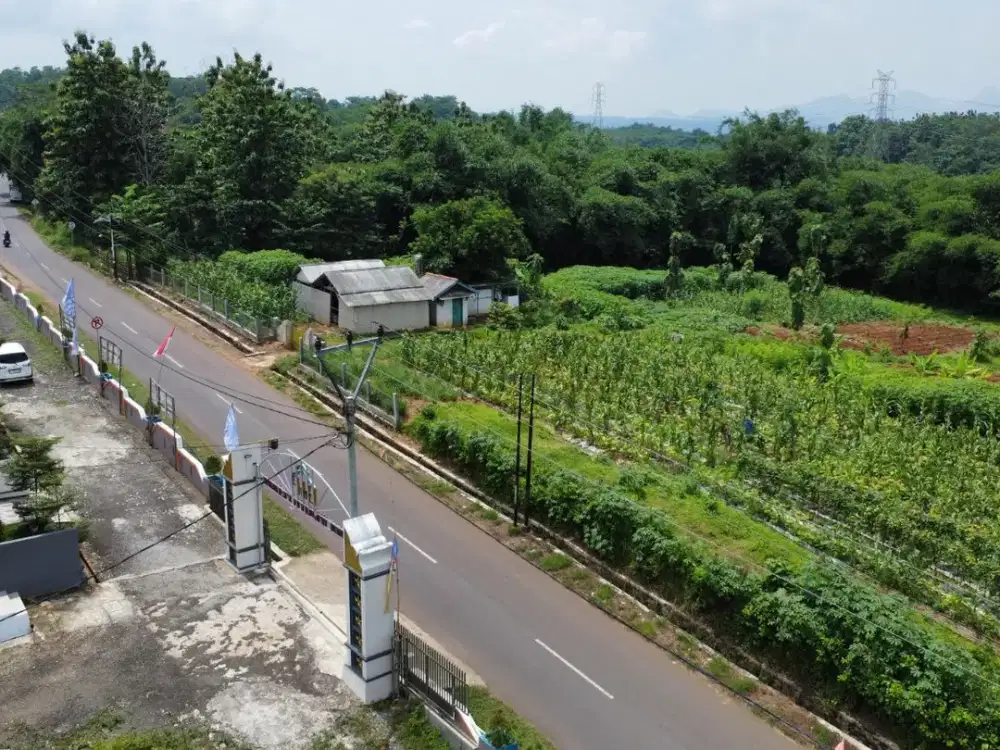 Tanah Datar Pinggir Jalan Besar Dijual Murah di Purwakarta Kota