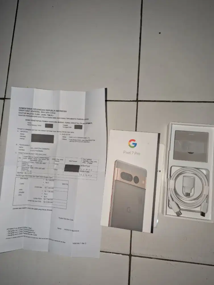 Google pixel 7 pro 128 resmi beacukai