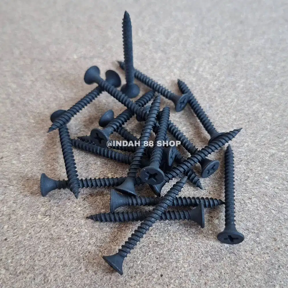 Baut Sekrup Gypsum Baja / Baut Sekrup Kayu Drywall Screw Hitam