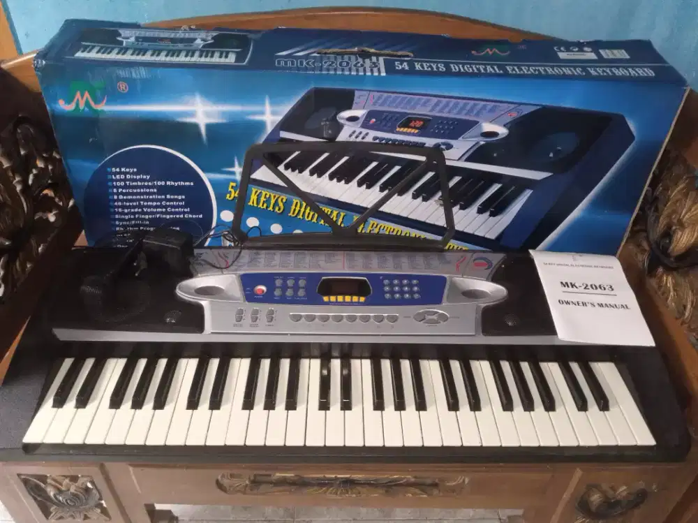 Keyboard / Orgen MK-2063 54 Key – Lengkap + Mic – Normal