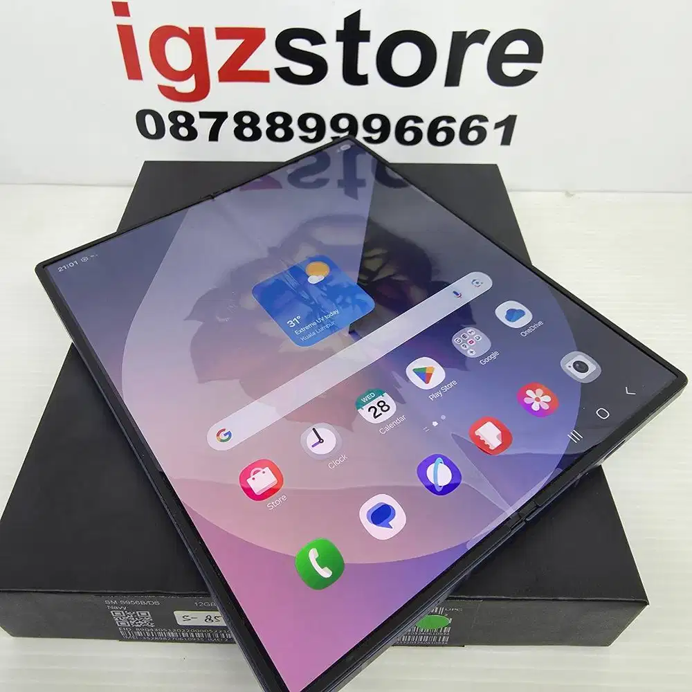 SUPER MULUS ! Samsung Z FOLD 6 12/256gb Navy Fullset No Minus