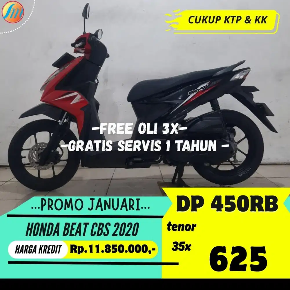 DP MURAH 450RIBU HONDA BEAT CBS 2020 ANGSURAN SANGAT RINGAN BERGARANSI
