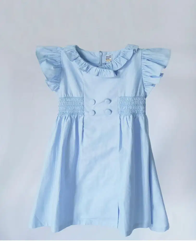 Preloved Dress Anak Kids Moshi moshi Blue
